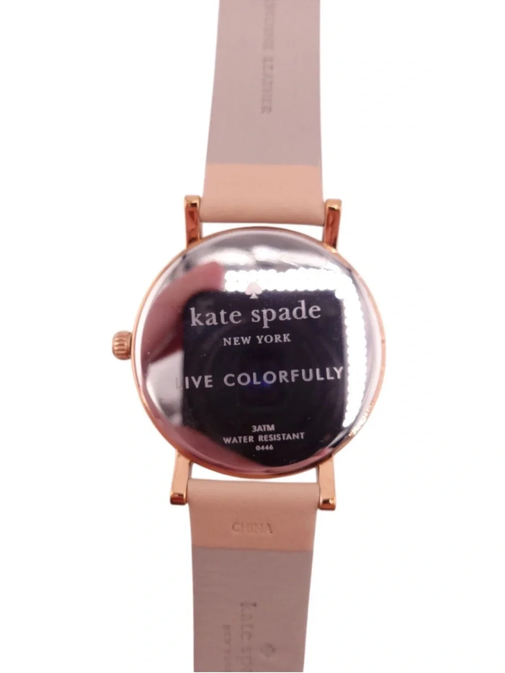 kate spade Rose Gold Case with Beige Leather Strap Watch